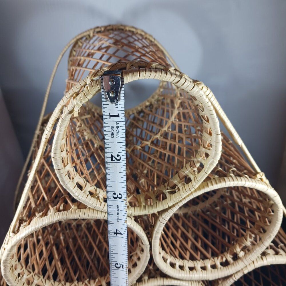 Wicker BOHO MCM Rattan Wine Rack (6 Bottles) - Picture 4 of 11